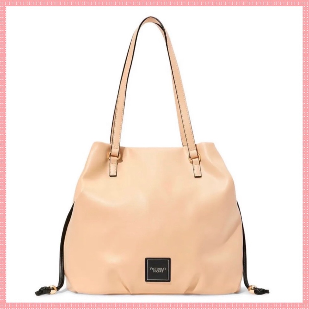 Victoria's Secret Bare Tote Bag Neutral Cinch Top Purse